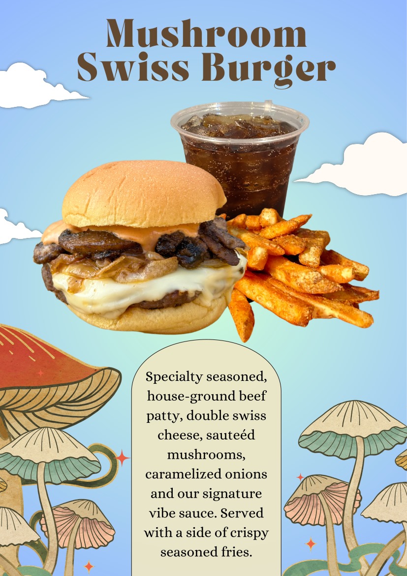 4- Mushroom Swiss Burger